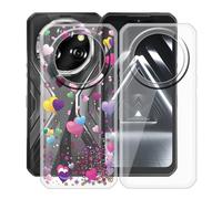 HGJTFANY Coque pour Oukitel WP55 S (6.60"), 2 Pack Souple Silicone Antichoc Case, Ultra-Mince Anti-Chute TPU Housse Etui pour Oukitel WP55 S - Clear + YQ29