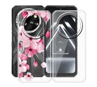 HGJTFANY Coque pour Oukitel WP55 S (6.60"), 2 Pack Souple Silicone Antichoc Case, Ultra-Mince Anti-Chute TPU Housse Etui pour Oukitel WP55 S - Clear + WM113