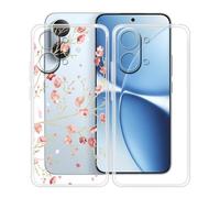 HGJTFANY Coque pour Poco X8 Pro Max (6.83"), 2 Pack Souple Silicone Antichoc Case, Ultra-Mince Anti-Chute TPU Housse Etui pour Poco X8 Pro Max - Clear + WM84