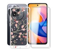 HGJTFANY Coque pour TCL 60R 5G T519H (6.67") + [2 X Protecteur d'écran en Verre trempé], Ultra Fin Transparent Souple Silicone Antichoc Bumper Housse Etui pour TCL 60R 5G T519H - Camélia