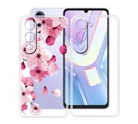 HGJTFANY Coque pour Vivo Y19s 5G (6.74"), 2 Pack Souple Silicone Antichoc Case, Ultra-Mince Anti-Chute TPU Housse Etui pour Vivo Y19s 5G - Clear + WM113