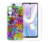 HGJTFANY Coque pour Vivo Y19s 5G (6.74"), 2 Pack Souple Silicone Antichoc Case, Ultra-Mince Anti-Chute TPU Housse Etui pour Vivo Y19s 5G - Clear + XT117