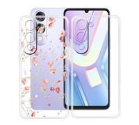 HGJTFANY Coque pour Vivo Y19s 5G (6.74"), 2 Pack Souple Silicone Antichoc Case, Ultra-Mince Anti-Chute TPU Housse Etui pour Vivo Y19s 5G - Clear + WM84