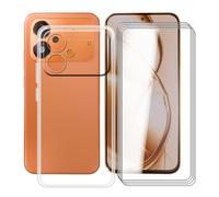 HGJTFANY Coque pour Xiaomi Poco M8 Power + 4 x Verre Trempé, 7.0" - Clear