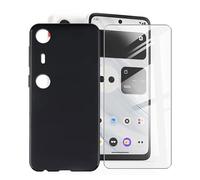HGJTFANY Coque pour XReal Beam Pro (6.5") et Protecteur D'écran en Verre Trempé, Étui de Protection en Silicone Noir, Ultra Fine Anti-Rayures Coque pour XReal Beam Pro - Noir