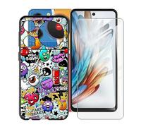 HGJTFANY Coque pour ZTE Nubia Music (6.60") et Protecteur D'écran en Verre Trempé, Étui de Protection en Silicone Noir, Ultra Fine Anti-Rayures Coque pour ZTE Nubia Music - XS40