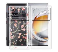HGJTFANY Coque pour ZTE Nubia Z80 Ultra (6.85"), 2 Pack Souple Silicone Antichoc Case, Ultra-Mince Anti-Chute TPU Housse Etui pour ZTE Nubia Z80 Ultra - Clear + WM84