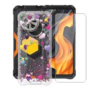 HGJTFANY pour Cubot Kingkong Power 5 Coque (6.88"), Housse Transparente en TPU Souple avec Film Protection en Verre Trempé, Ultra-Mince Antichoc Etui pour Cubot Kingkong Power 5 - Ballon Rose