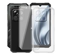 HGJTFANY pour Doogee Blade GT Pro Coque + 2 x Verre Trempé, Ultra-Mince Antichoc Souple Silicone Housse Étui pour Doogee Blade GT Pro (6.72"), TPU Bumper Protective Case - Noir + Transparent