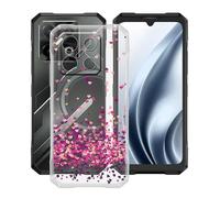 HGJTFANY pour Doogee Blade GT Pro Coque (6.72"), Coque Silicone Souple Transparente Ultra-Mince [Antichoc] TPU Bumper Housse Etui pour Doogee Blade GT Pro - Coeur Rouge