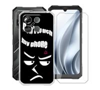 HGJTFANY pour Doogee Blade GT Pro Coque (6.72"), Housse Transparente en Silicone Souple avec Film de Protection en Verre Trempé, Ultra-Mince Antichoc Etui pour Doogee Blade GT Pro - Ne Pas Toucher