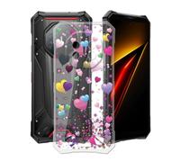 HGJTFANY pour Doogee S300 Pro 5G Coque (6.78"), Coque Silicone Souple Transparente Ultra-Mince [Antichoc] TPU Bumper Housse Etui pour Doogee S300 Pro 5G - Ballon Rose