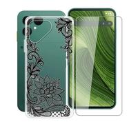 HGJTFANY pour Fairphone 6 Coque (6.31"), Housse Transparente en Silicone Souple avec Film de Protection en Verre Trempé, Ultra-Mince Antichoc Etui pour Fairphone 6 - WM108