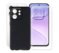 HGJTFANY pour Honor 600 Smart Coque (6.87"), 2 Pack - Clear + Noir