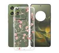 HGJTFANY pour Motorola Edge 70 Coque (6.70"), Coque Silicone Souple Transparente Ultra-Mince [Antichoc] TPU Bumper Housse Etui pour Motorola Edge 70 - Camélia