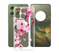 HGJTFANY pour Motorola Edge 70 Coque (6.70"), Coque Silicone Souple Transparente Ultra-Mince [Antichoc] TPU Bumper Housse Etui pour Motorola Edge 70 - Fleur de pêche
