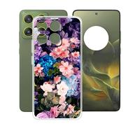 HGJTFANY pour Motorola Edge 70 Coque (6.70"), Coque Silicone Souple Transparente Ultra-Mince [Antichoc] TPU Bumper Housse Etui pour Motorola Edge 70 - Mur de Fleurs