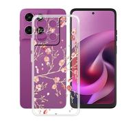 HGJTFANY pour Motorola Moto G 2026 Coque (6.7"), Coque Silicone Souple Transparente Ultra-Mince [Antichoc] TPU Bumper Housse Etui pour Motorola Moto G 2026 - Camélia
