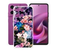 HGJTFANY pour Motorola Moto G 2026 Coque (6.7"), Coque Silicone Souple Transparente Ultra-Mince [Antichoc] TPU Bumper Housse Etui pour Motorola Moto G 2026 - Mur de Fleurs
