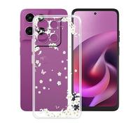 HGJTFANY pour Motorola Moto G 2026 Coque (6.7"), Coque Silicone Souple Transparente Ultra-Mince [Antichoc] TPU Bumper Housse Etui pour Motorola Moto G 2026 - Petite Fleur Blanc