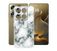 HGJTFANY pour Motorola Signature Coque (6.80"), Coque Silicone Souple Transparente Ultra-Mince [Antichoc] TPU Bumper Housse Etui pour Motorola Signature - Marbre