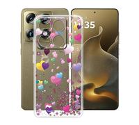 HGJTFANY pour Motorola Signature Coque (6.80"), Coque Silicone Souple Transparente Ultra-Mince [Antichoc] TPU Bumper Housse Etui pour Motorola Signature - Ballon Rose