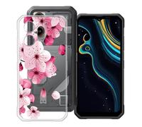 HGJTFANY pour Oscal Marine 3 Coque (6.56"), Coque Silicone Souple Transparente Ultra-Mince [Antichoc] TPU Bumper Housse Etui pour Oscal Marine 3 - Fleur de pêche