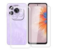 HGJTFANY pour Oukitel C65 Pro Coque (6.7"), Housse Transparente en Silicone Souple avec Film de Protection en Verre Trempé, Ultra-Mince Antichoc Etui pour Oukitel C65 Pro - Transparent