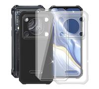 HGJTFANY pour Oukitel WP36 Pro Coque + 2 x Verre Trempé, Ultra-Mince Antichoc Souple Silicone Housse Étui pour Oukitel WP36 Pro (6.52"), TPU Bumper Protective Case - Noir + Transparent