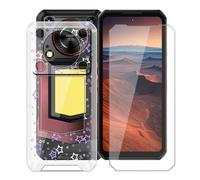 HGJTFANY pour Oukitel WP56 Coque (6.80"), Housse Transparente en Silicone Souple avec Film de Protection en Verre Trempé, Ultra-Mince Antichoc Etui pour Oukitel WP56 - XT35