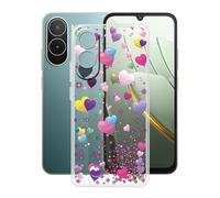 HGJTFANY pour Xiaomi Poco C81 Pro Coque (6.90"), Coque Silicone Souple Transparente Ultra-Mince [Antichoc] TPU Bumper Housse Etui pour Xiaomi Poco C81 Pro - Ballon Rose