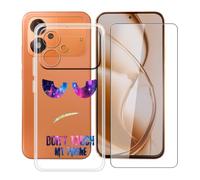 HGJTFANY Souple TPU Coque + Verre Trempé pour Xiaomi Poco M8 Power - DUO4