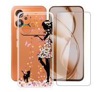 HGJTFANY Souple TPU Coque + Verre Trempé pour Xiaomi Poco M8 Power - WM49