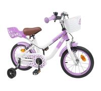 HGKMBRY Vélo 12 pouces, cadre en acier rose