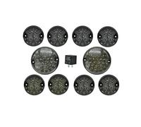 Hgkqbomb Antibrouillard Lot 10 Feux Antibrouillard Avant Et Arrière À LED Lentille Fumée Pour Land Pour Rover Pour Defender 1990-2016/ Pour Defender90/110 1983-2019 Feux Brouillard