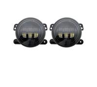 Hgkqbomb Paire Phares Antibrouillard Ronds À LED 4 Pouces Lentille Projecteur 4D Pour Jeep Pour Dodge Pour Journey Pour Magnum Feux Brouillard DRL Blancs 6000K Phare Moto(Yellow 2pcs)