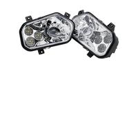 Hgkqbomb Phare Avant H4 Pour VTT Pour Polaris ATV LED Gauche Droite Pour Polaris ATV 2012-2013 Pour RZR Side X Sides Pour Sportsman 800 900 570 Phare Moto(2 pcs Chrome)