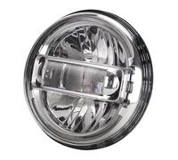 Hgkqbomb Phare Avant LED Universel 5,75/7 Pouces 90 W Pour Moto Compatible Avec Les Modèles Pour Touring Pour Softail Pour Heritage Street Glide Et Road King Phare Moto(7 inch Silver)