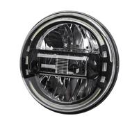 Hgkqbomb Phare Avant LED Universel 5,75/7 Pouces 90 W Pour Moto Compatible Avec Les Modèles Pour Touring Pour Softail Pour Heritage Street Glide Et Road King Phare Moto(7 inch Black)