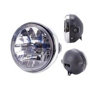 Hgkqbomb Phare LED Rond Universel H4 Pour Moto Pour Suzuki 7 Pouces 35 W 12 V Lentille Transparente 7.8 Pouces Phare Moto(1 piece Black)