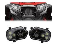 Hgkqbomb Pour Polaris Pour RZR Side X Sides Pour Sportsman RZR 800 900 570 ATV 2012-2013 Accessoires Pour Polaris ATV Phare LED Gauche Droite Phare Moto(2 PCS black)