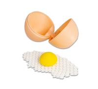 HGL 3D Printed Fried Egg Clicker | Fidget Sensory Toy | Flexible Lattice Egg White with Pop Yolk | Stress Relief & Anxiety Toy for Kids | Ages 5+ | Fun Novelty Gift