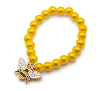 HGL OBILO Pick & Pop, Honey Bee : Coussinets sensoriels en Silicone : libérez Les Perles et créez Votre Propre Bracelet.