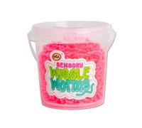 HGL Sensory Wiggle Worms - Stretchy Tactile Sensory Fidget Toy Tub - 1 Colour Sent at Random