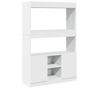 HGLADYU Meuble haut classique blanc, 92 x 33 x 140 cm, en bois, beaucoup d'espace de rangement avec armoire inférieure et portes, comme bibliothèque ou étagère debout pour salon, chambre à coucher ou