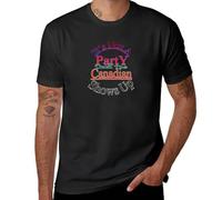 HGmkUNEa It's Not A Party Until The Canadian Shows Up Idea for Ladies and Gentelmen of All Times T-Shirt Black S