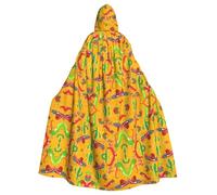 hgnbcsa Cape à capuche avec chapeau de cactus et piment pour homme et femme, longue cape à capuche pour adulte, costume d'Halloween et de costumade pour fête