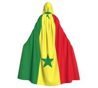 hgnbcsa Cape imprimée drapeau du Sénégal avec capuche pour homme et femme, longue cape à capuche pour adulte, costume d'Halloween et de costumade pour fête