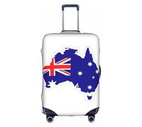 hgnbcsa Enveloppe de bagage imprimée carte du drapeau australien, peau anti-rayures pour coffre, pochette double face, pour transport en aéroport, blanc, XL, Valise