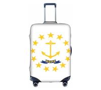 hgnbcsa Enveloppe de bagage imprimée drapeau de l'État du Rhode Island, peau anti-rayures pour coffre, pochette double face, pour transport en aéroport, blanc, L, Valise
